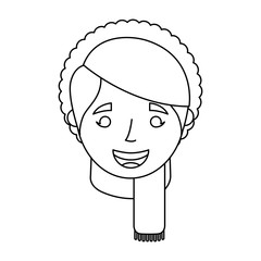 old woman face lady grandma cartoon vector illustration