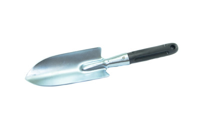 Garden trowel on white background
