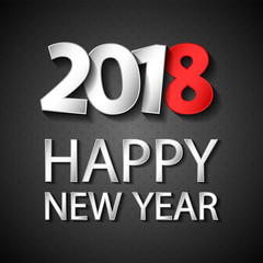 Happy New Year - concept of card with wishes. Vector.