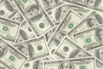 Hundred dollar bills / Abstract background of hundred dollar bills.