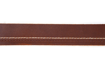 Brown genuine leather men's belt