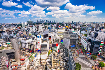 Fototapeta premium Shibuya, Tokio, Japonia pejzaż.