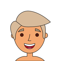 the face old man profile avatar of the grandfather vector illustration
