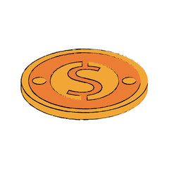 Money coin isolated icon vector illustration graphic design