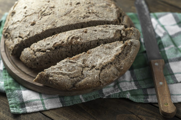 Homemade bread on the table