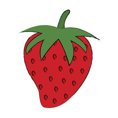 Strawberry sweet fruit icon vector illustration graphic design