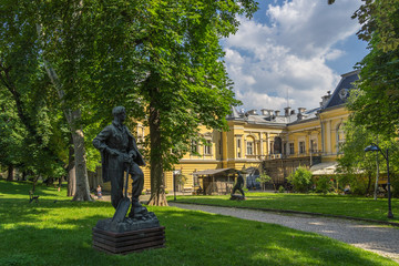 Quiet park in Sofia city centre, Bulgaria