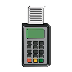 Dataphone eletronic money device icon vecctor illustration graphic design