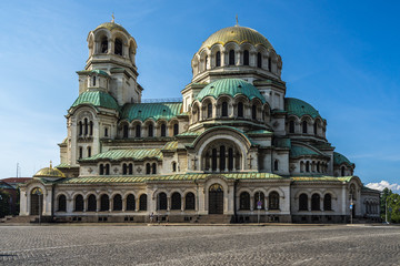 Alexander Nevsky cathedral is the most famous landmark of Sofia, Bulgaria