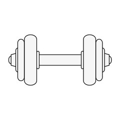 Dumbbell gym weigth icon vector illustration graphic design