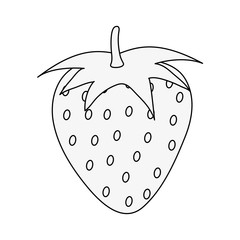 Strawberry sweet fruit icon vector illustration graphic design