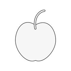 Delicious apple fruit icon vector illustration graphic design