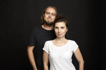 Couple on Black Background