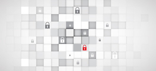 Cybersecurity and information or network protection. Future technology web services for business and internet project