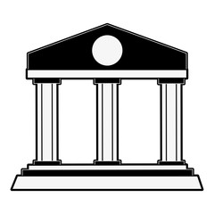 Bank building symbol icon vector illustration graphic design