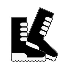 Gardener boots isolated icon vector illustration graphic design