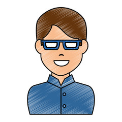 elegant businessman avatar character vector illustration design