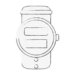Smartwatch wearable technology icon vector illustration graphic design
