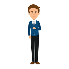 elegant businessman avatar character vector illustration design