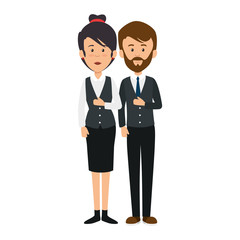 business people avatars characters vector illustration design