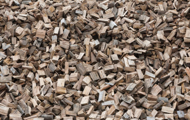 Firewood lying outdoors