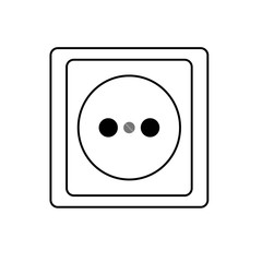 Fototapeta premium Electrical outlet line icon. Vector illustration.
