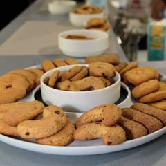 Shortbreads Assortment and Little Butter Biscuits in White Round Dish