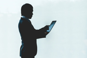 Businessman is working in the office.