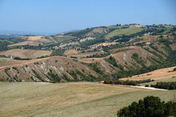 Landscape near Ascoli Piceno at summer