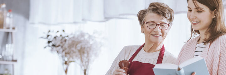 Spending time with loving grandmother
