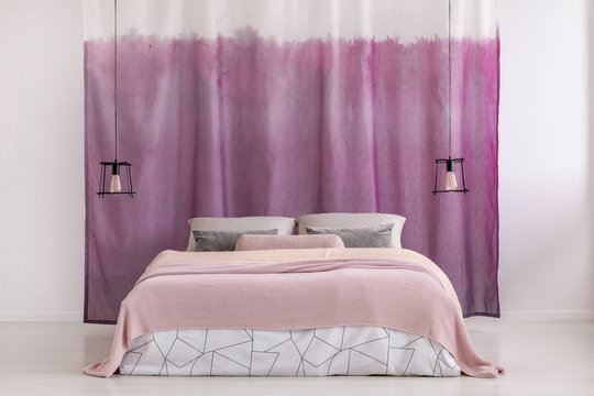 Pink bright bedroom