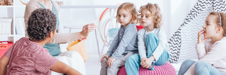 African-american boy learning letters