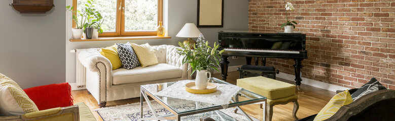 classic living room with piano © Photographee.eu