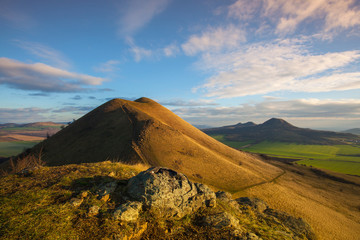 Fototapeta premium Rana hill at sunrise. Czech Republic