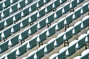  Pattern of white stadium seats