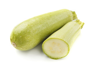 Ripe fresh squash isolated on white background