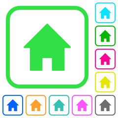 Home vivid colored flat icons icons