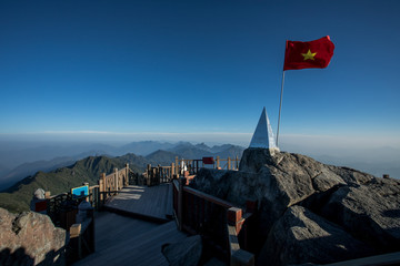 fansipan summit highest mountain peak of indochina sapa lao cai province northern of vietnam