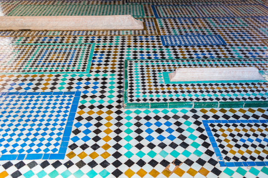 colorful mosaic of moroccan tiles