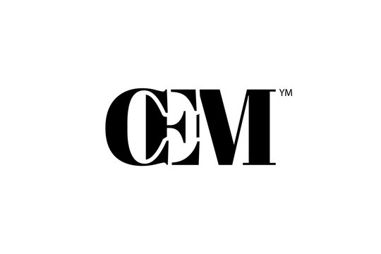 CEM Logo Branding Letter. Vector graphic design. Useful as app icon, alphabet combination, clip-art, and etc.