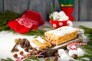 Christmas Cake and Christmas Decorations