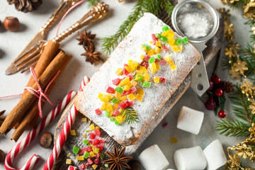 Christmas Cake and Christmas Decorations
