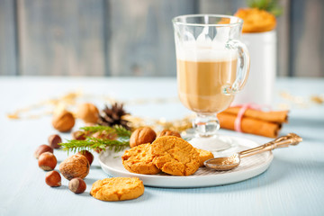 Cappuccino and cookies