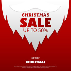 Christmas sale on a beautiful background. Vector illustration