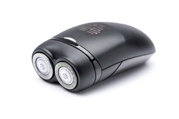 Electric razor or electric shaver shaving machine isolated on white background