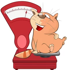 Gardinen Babyzimmer Illustration of a Cute Cat. Cartoon Character  © liusa