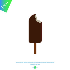 Ice cream chocolate vector icon