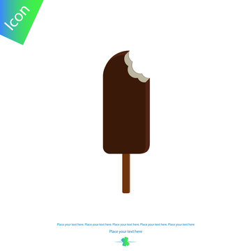 Ice cream chocolate vector icon