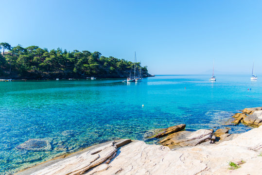 Amazing view in the Thassos island, greece