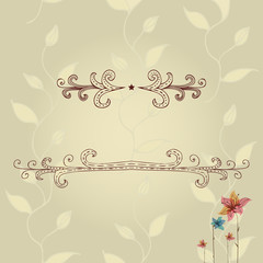 Vector template of greeting card with lace frame, wish inscription on floral background. Vintage art design to make a poster, greeting card, postcard, print. EPS10